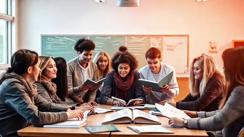 Educadores diversos crean un aula brillante
