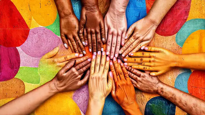 Creatividad colaborativa y expresión humana vibrante