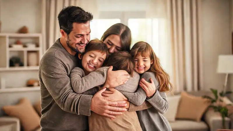 Familia y amor crean un hogar cálido