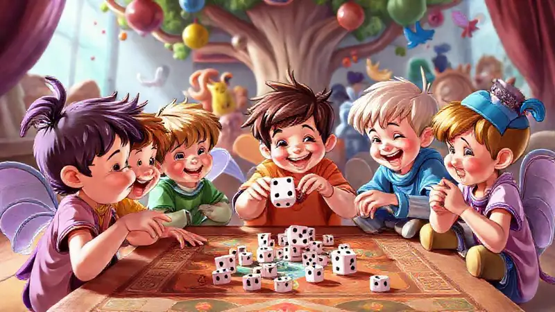 Niños juegan en un mundo mágico