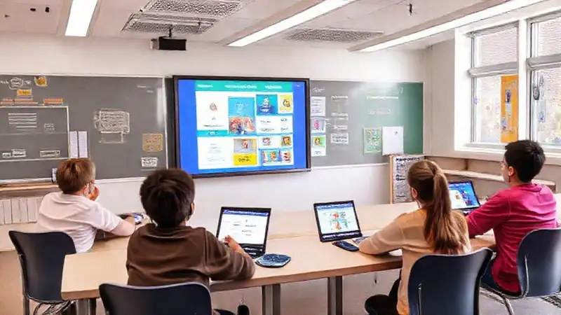 Aula moderna: aprendizaje digital y atractivo