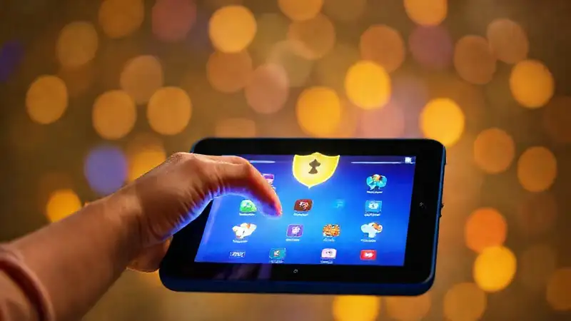 Tableta digital segura para un niño