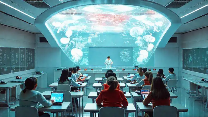 Aula futurista: aprendizaje digital y diverso