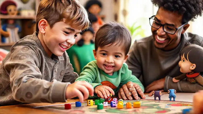 Niños juegan RPG con alegría