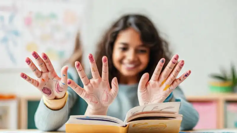 Niños dibujan en un ambiente tranquilo