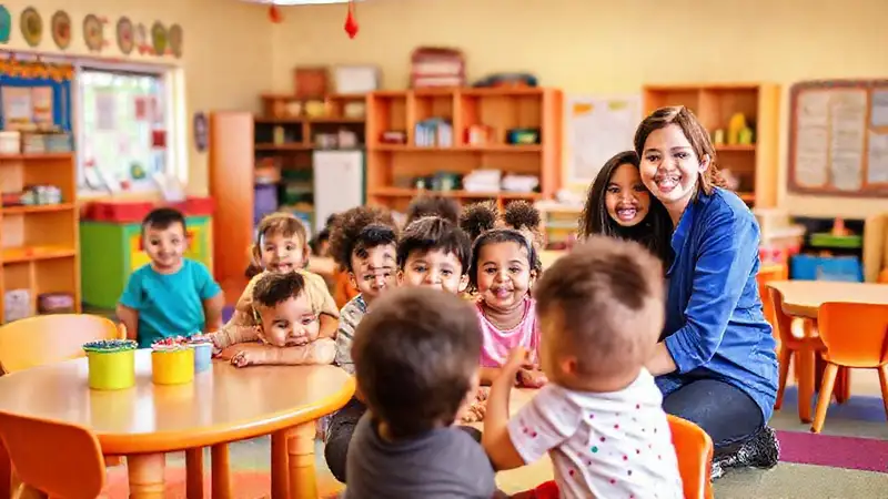 Un aula vibrante y acogedora aprende juntos