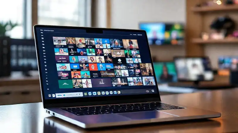 Una laptop elegante impulsa la creatividad digital