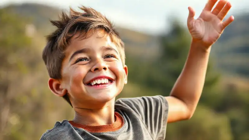Un niño triunfante inspira con esperanza