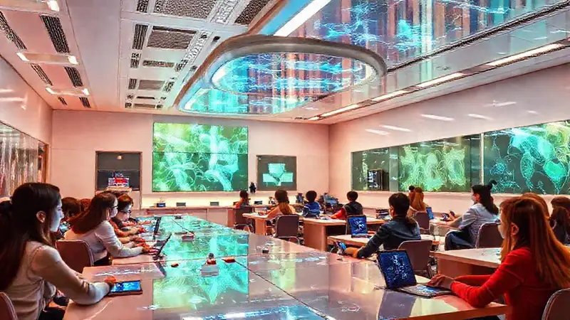 Aula futurista: aprendizaje digital y diverso