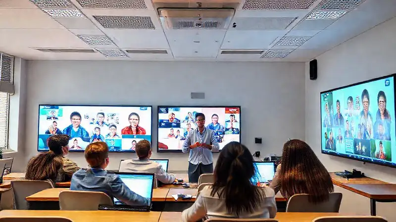 Aula virtual colaborativa y atractiva online