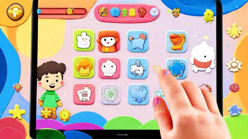 Juego educativo digital para niños alegres