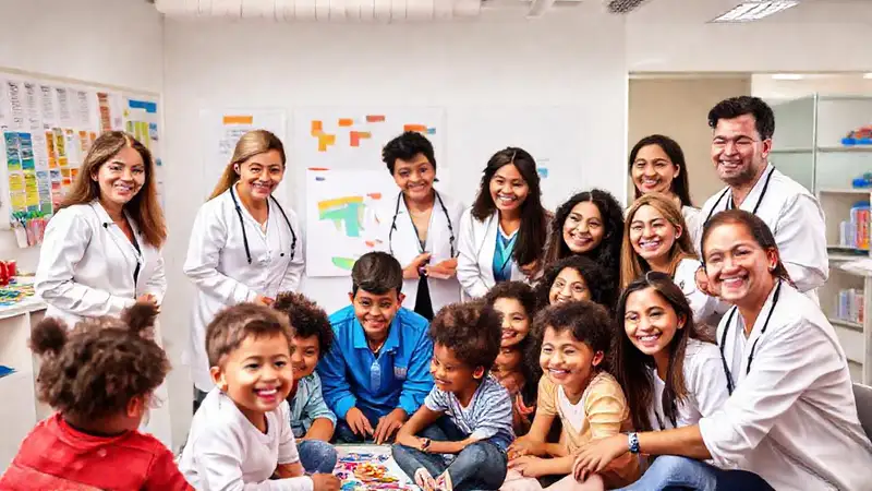 Educadores y niños aprenden juntos