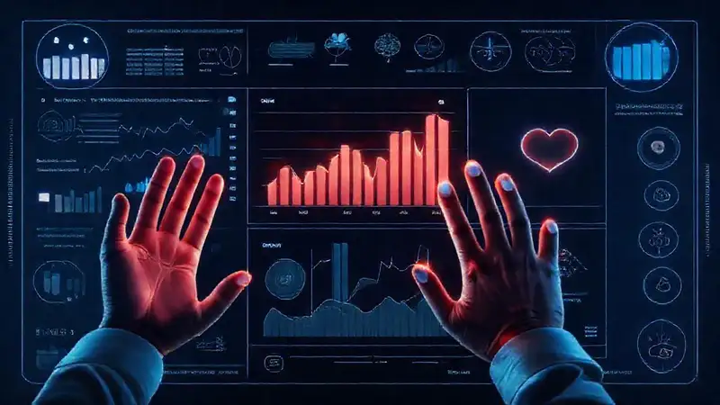 Interfaz digital moderna transmite datos serenos