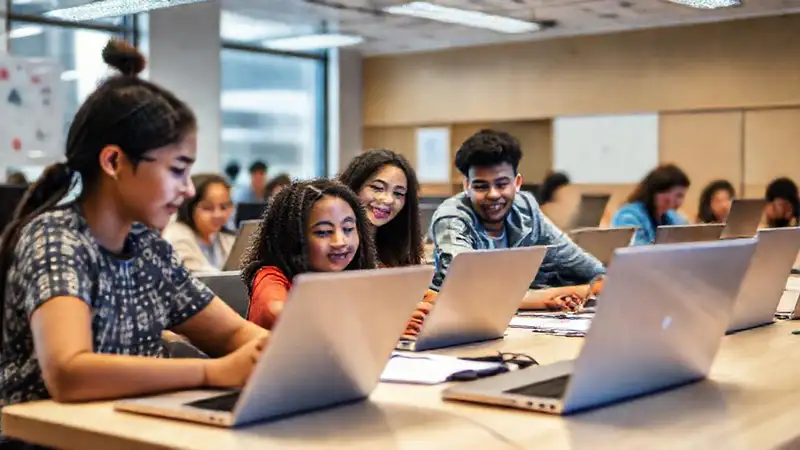 Aula moderna: aprendizaje digital y esperanza