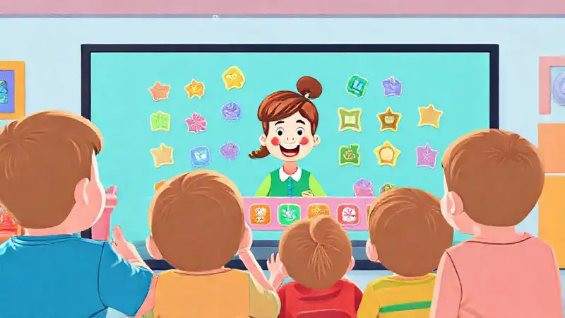 Niños aprenden con animaciones coloridas