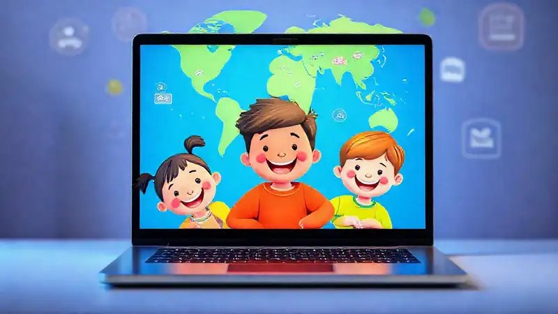 Niños aprenden globalmente en línea