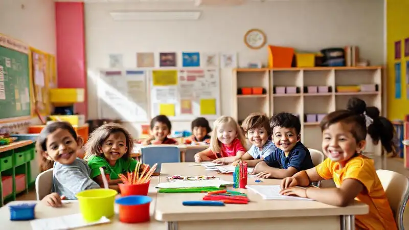 Un aula vibrante y alegre aprende