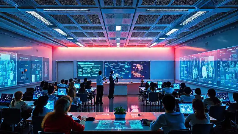 Aula futurista: aprendizaje vibrante e innovador
