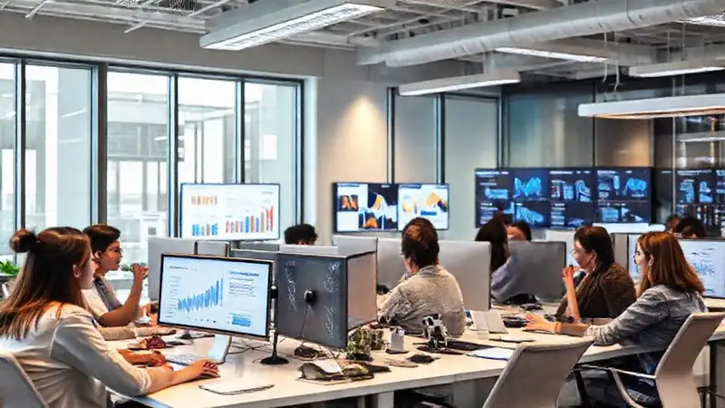 Oficina moderna, diversa y colaborativa