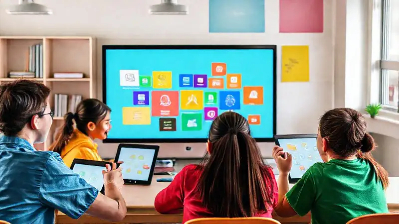 Estudiantes colaboran digitalmente en Canva
