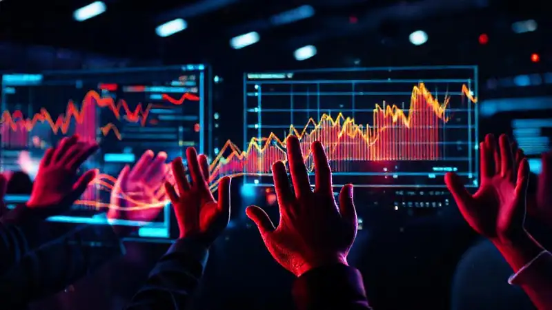 Interfaz futurista: tecnología vibrante e interactiva