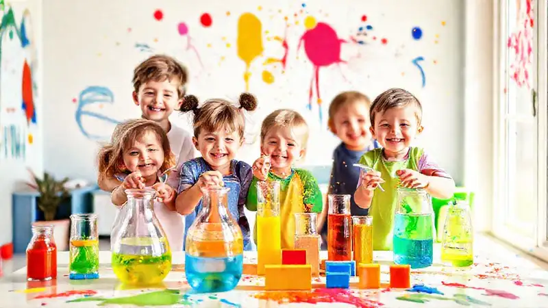 Un playroom vibrante y lleno de alegría