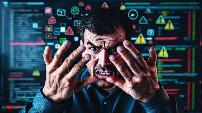 Pantalla defectuosa genera frustración y caos digital