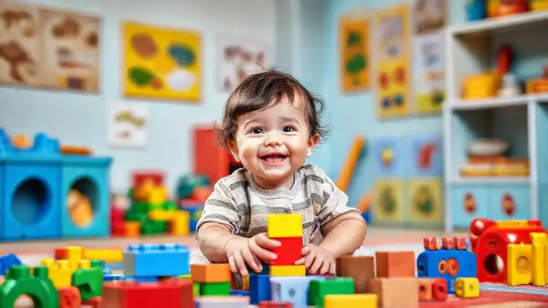Un rincón infantil alegre y colorido