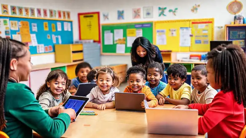 Un aula vibrante y digitalmente estimulante