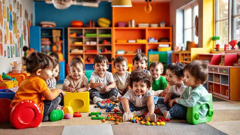 Un playroom colorido y estimulante para niños