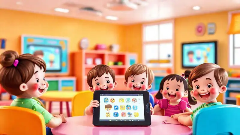 Un aula infantil digital y alegre