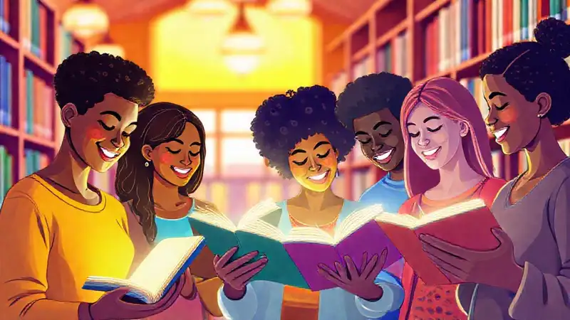 Lectura diversa y acogedora en biblioteca