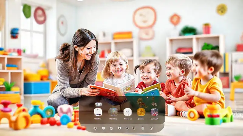 Un aula infantil alegre y educativa