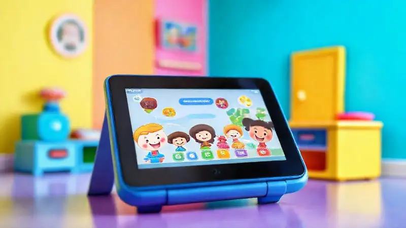 Un playroom digital alegre e infantil