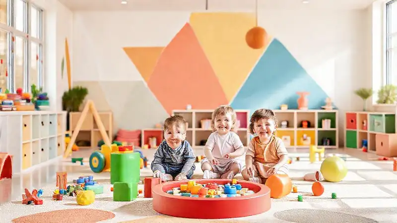 Un salón infantil alegre y vibrante