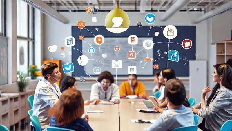 Colaboración digital en un aula vibrante