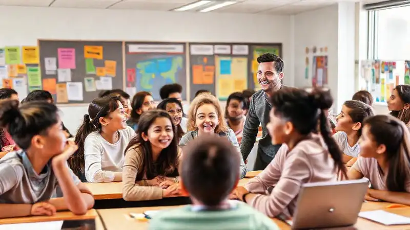 Un aula vibrante e interactiva prospera