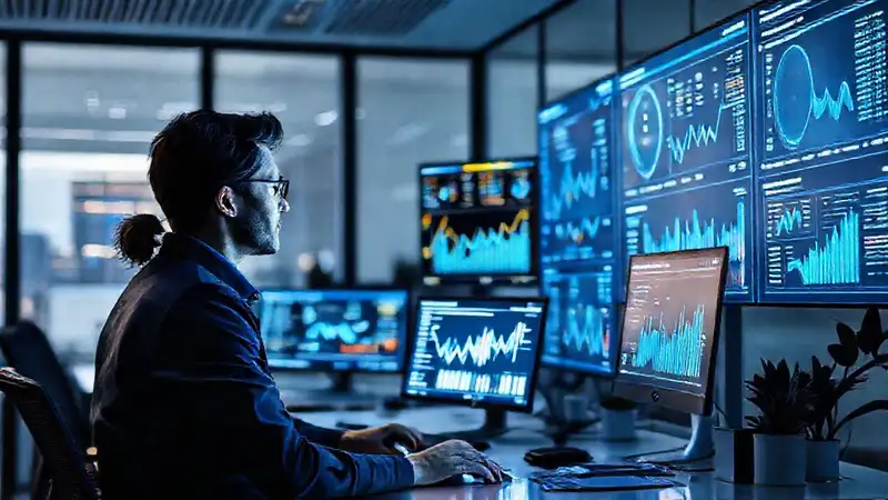 Analistas modernos visualizan datos digitales