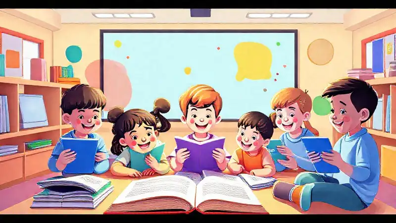 Un aula virtual alegre y colorida