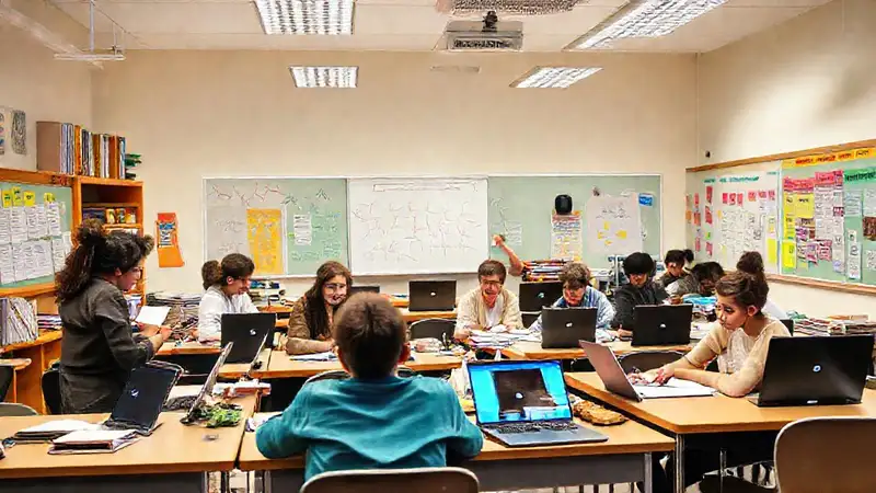 Aula dinámica, educadores diversos, aprendizaje colaborativo