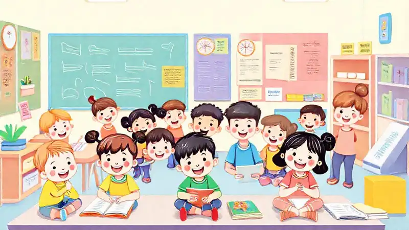 Aula vibrante y educativa para niños