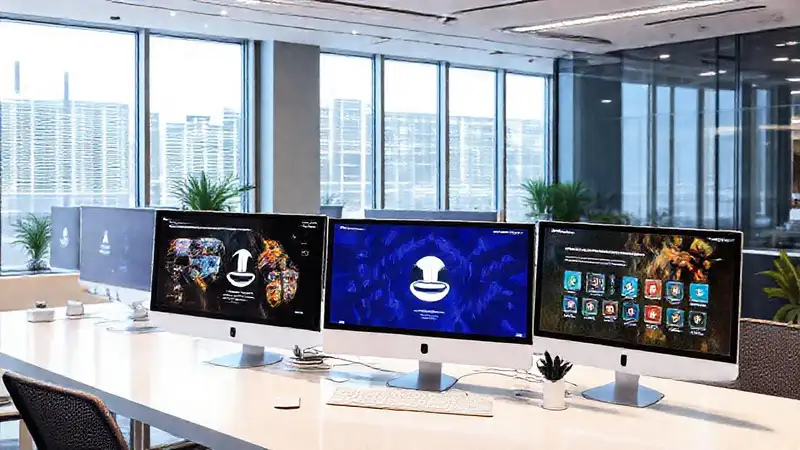 Oficina moderna digital, colaborativa y profesional