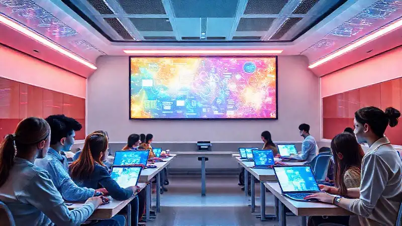 Aula futurista: aprendizaje digital e innovador
