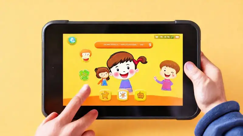 Tableta digital alegre para niños pequeños