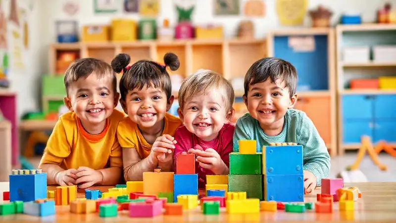 Niños aprenden en un ambiente alegre