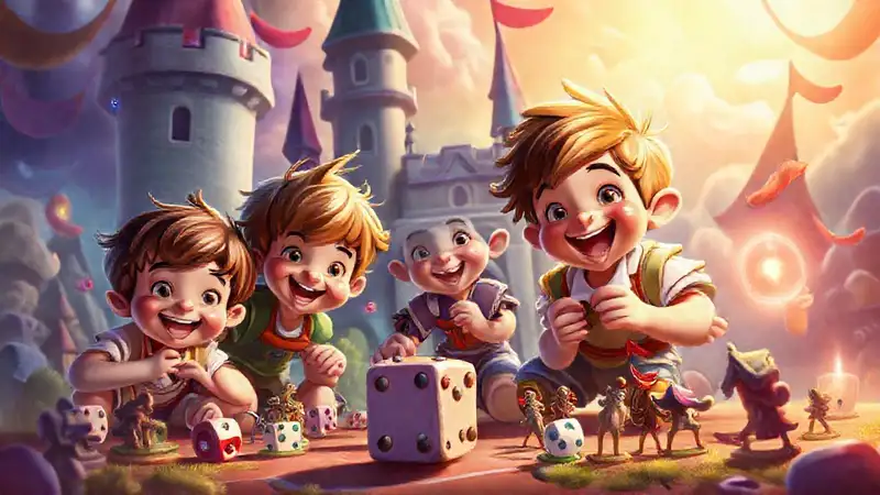 Niños fantásticos crean un castillo imaginativo