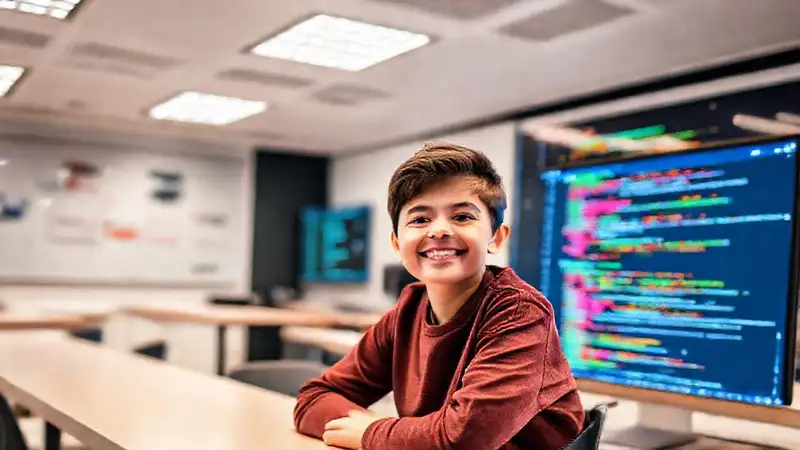 Aula moderna: aprendizaje digital y feliz