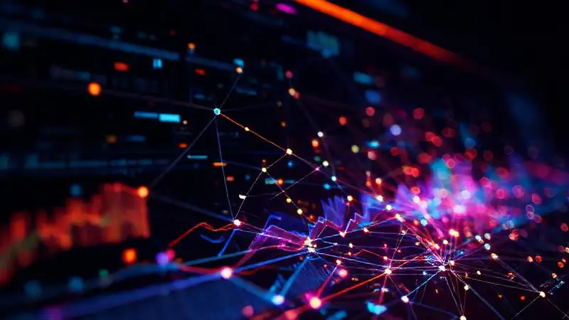 Visualización de datos futurista y analítica