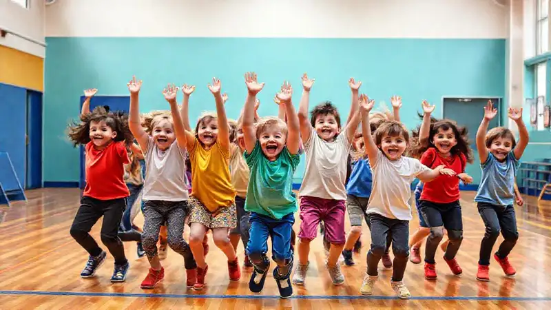 Niños activos aprenden con alegría