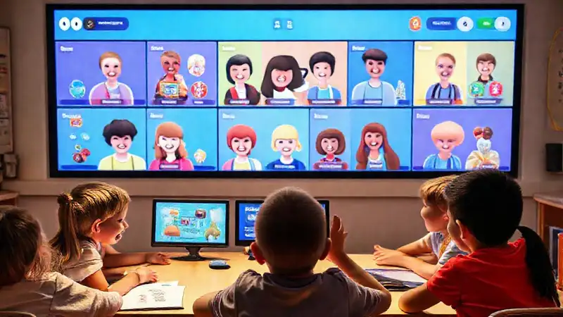 Aprendizaje colaborativo en pantalla brillante
